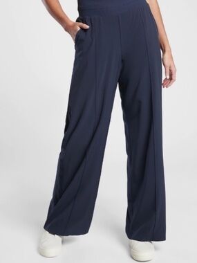 Athleta Nolita Wide Leg Athlesure Pant High Rise Navy